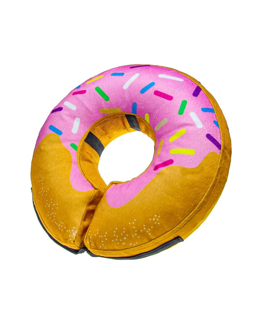 a donut shaped pillow with sprinkles