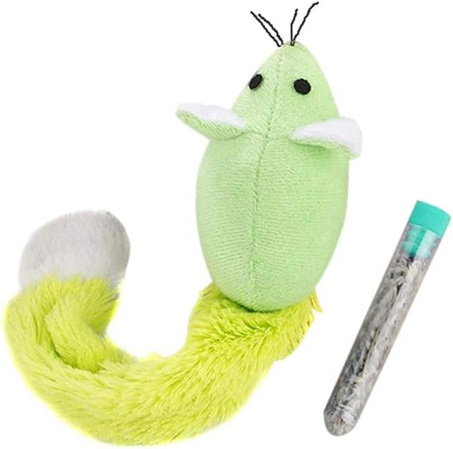 a stuffed animal and a tube of seeds