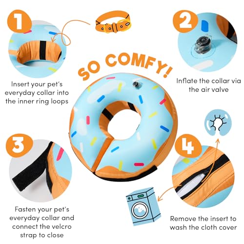 BENCMATE Dog Recovery Collar — Blue Donut