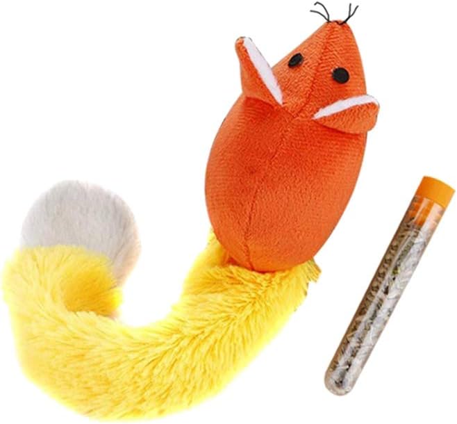 a stuffed animal and a tube of seeds