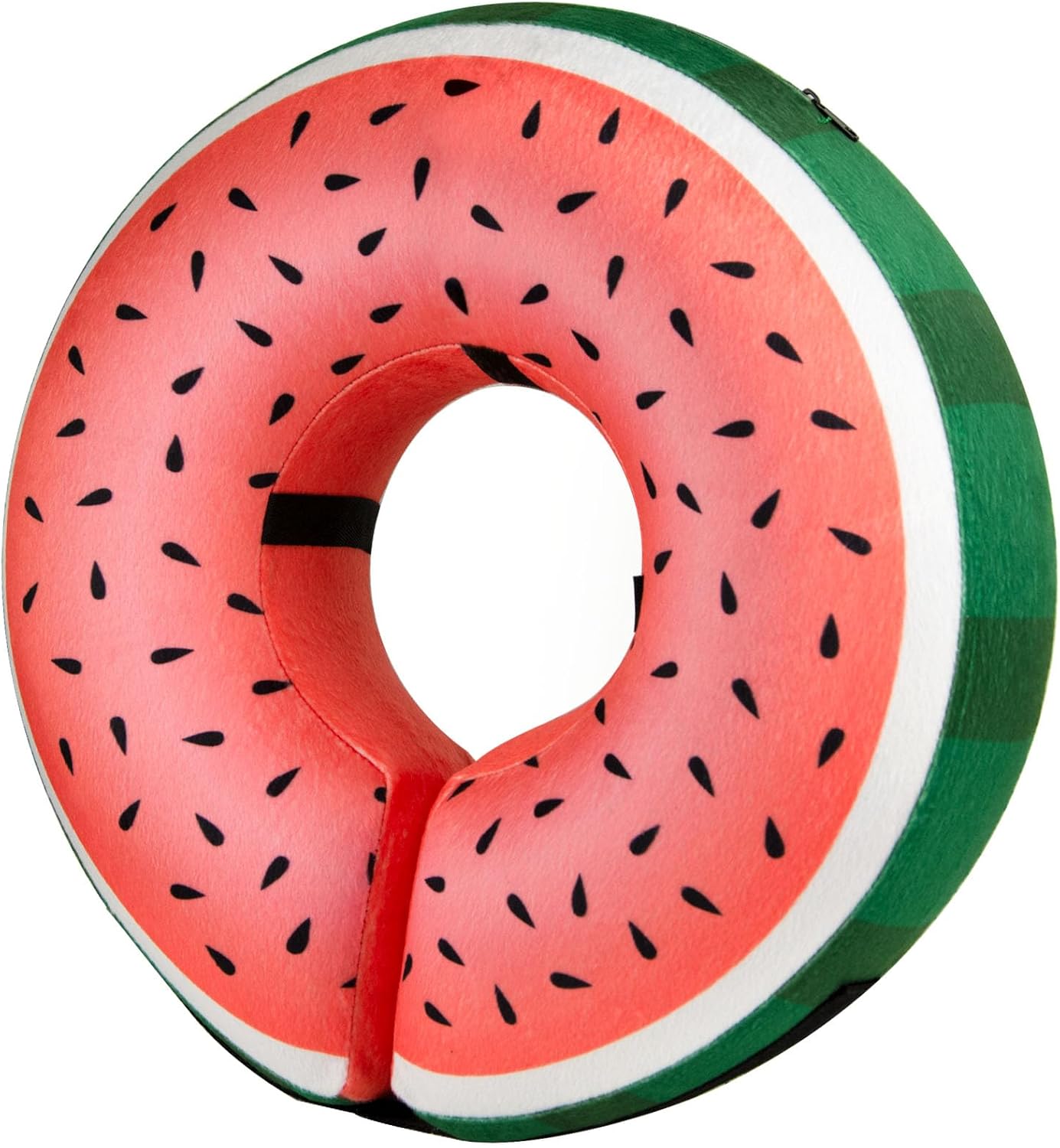 BENCMATE Inflatable Dog Cone Collar – Watermelon pattern, soft recovery donut ECollar for dogs and cats after surgery